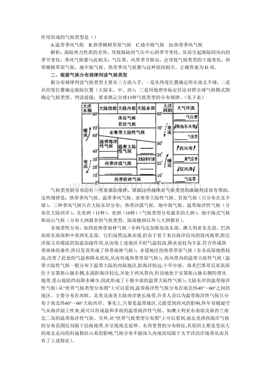 浅谈气候类型的判读技巧与方法.doc_第2页