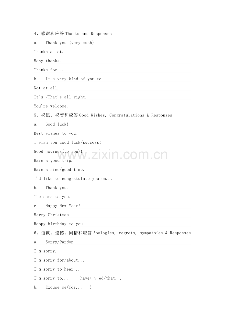 高中英语语法知识汇总：交际英语.docx_第2页