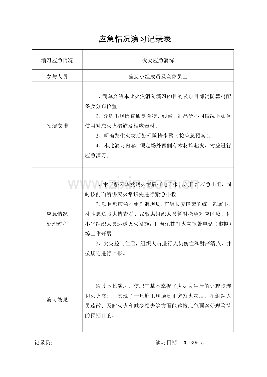 应急演练记录(填写).doc_第2页