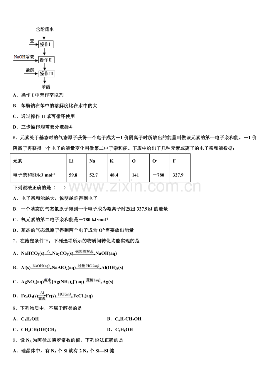 2025届黑龙江省鹤岗市工农区第一中学高二下化学期末学业质量监测试题含解析.doc_第2页