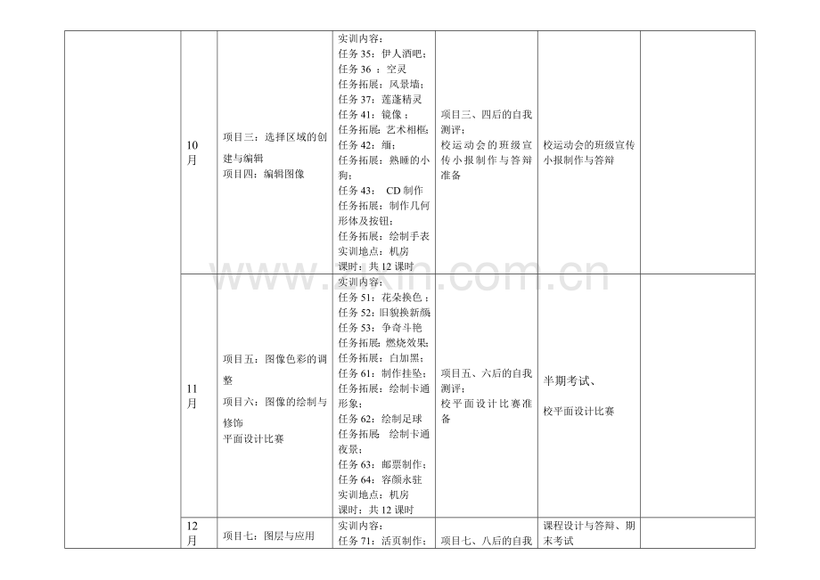 计算机专业学期教学目标及教学安排(专业课程).doc_第2页