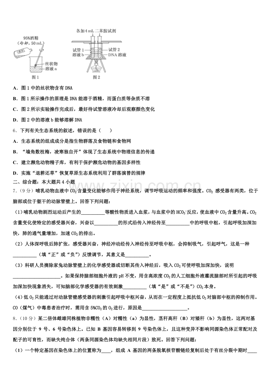 河南省河南师范大学附属中学2025年生物高二下期末调研模拟试题含解析.doc_第2页