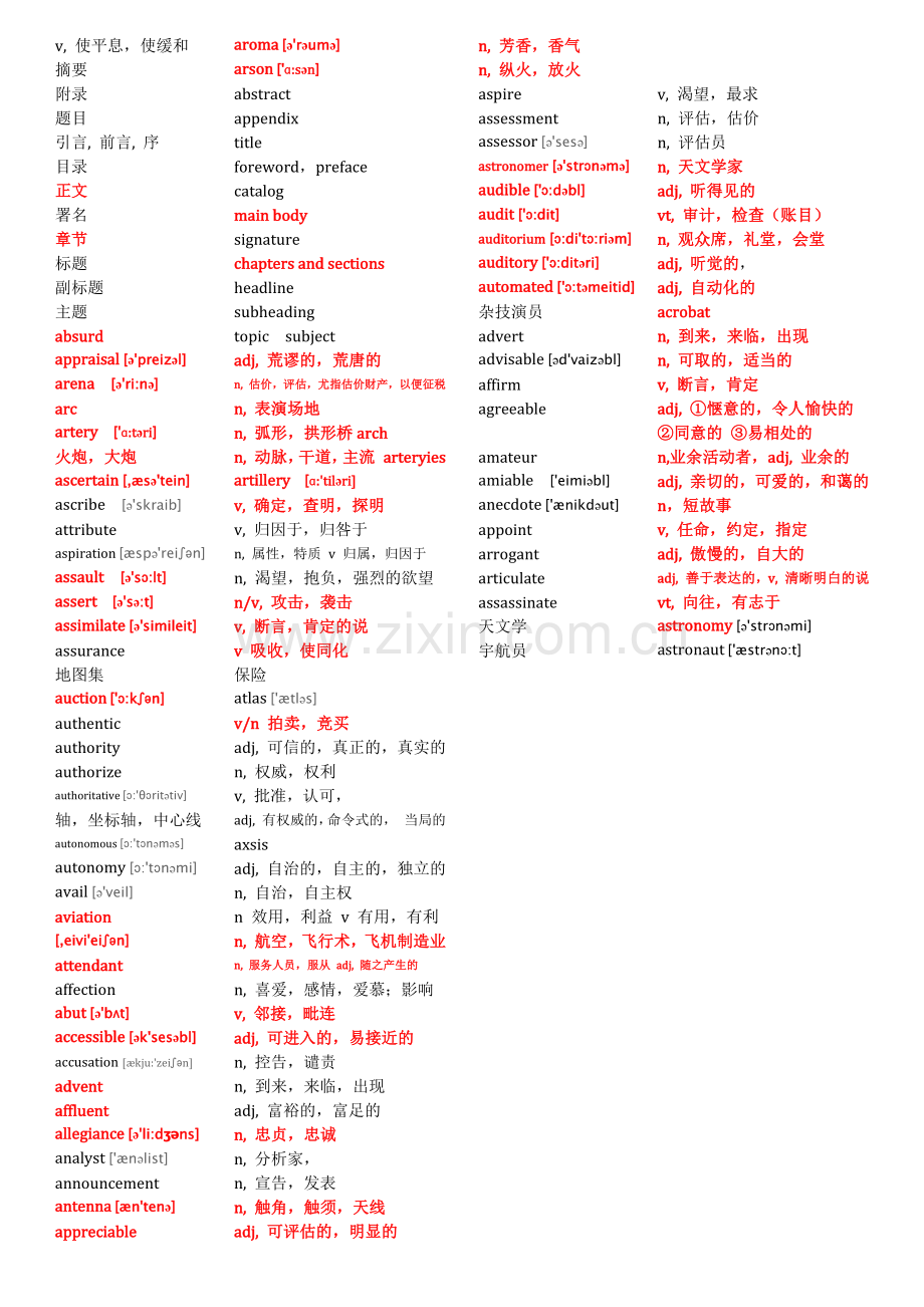 六级词汇A字母部分.docx_第2页