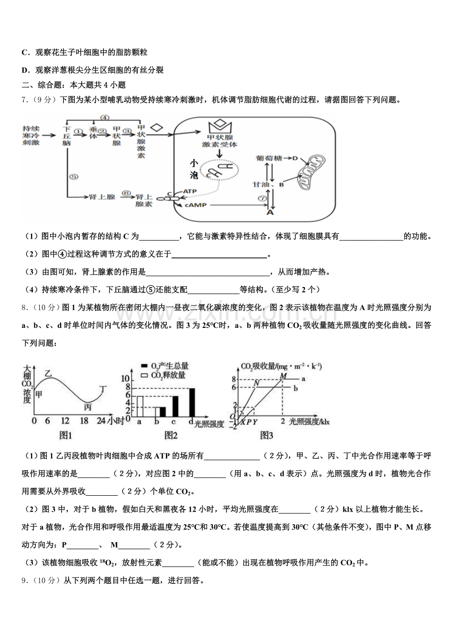 2025年湖南省长郡中学生物高二下期末学业质量监测模拟试题含解析.doc_第2页