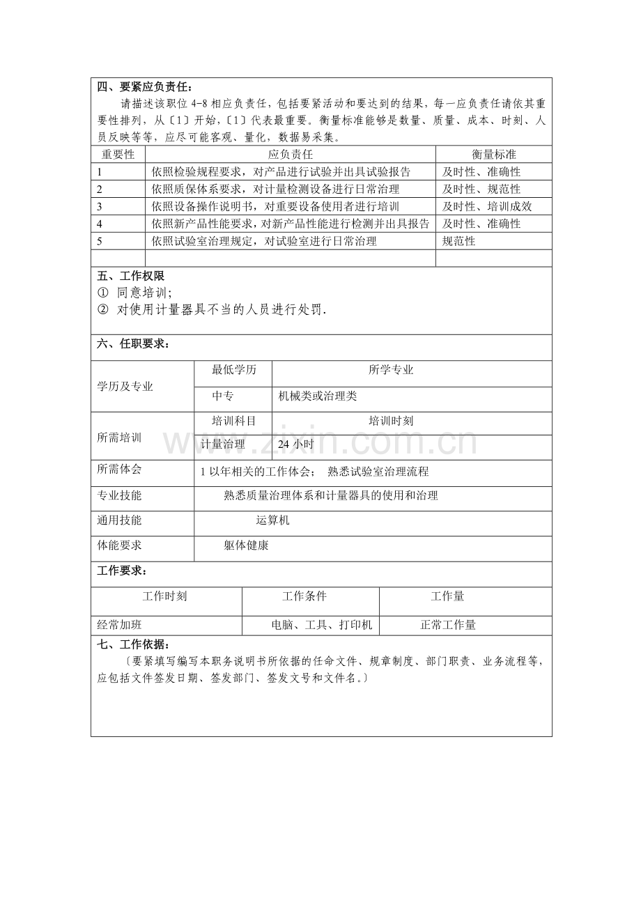 冠东车灯有限公司计量和试验职位说明书.docx_第2页