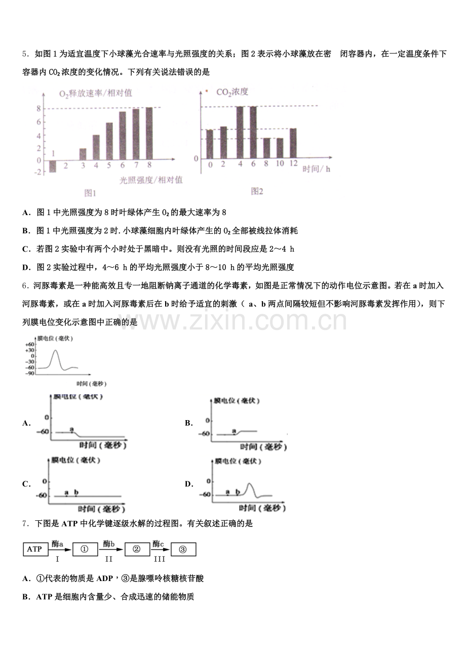 2024-2025学年四川省仁寿县高二生物第二学期期末调研模拟试题含解析.doc_第2页