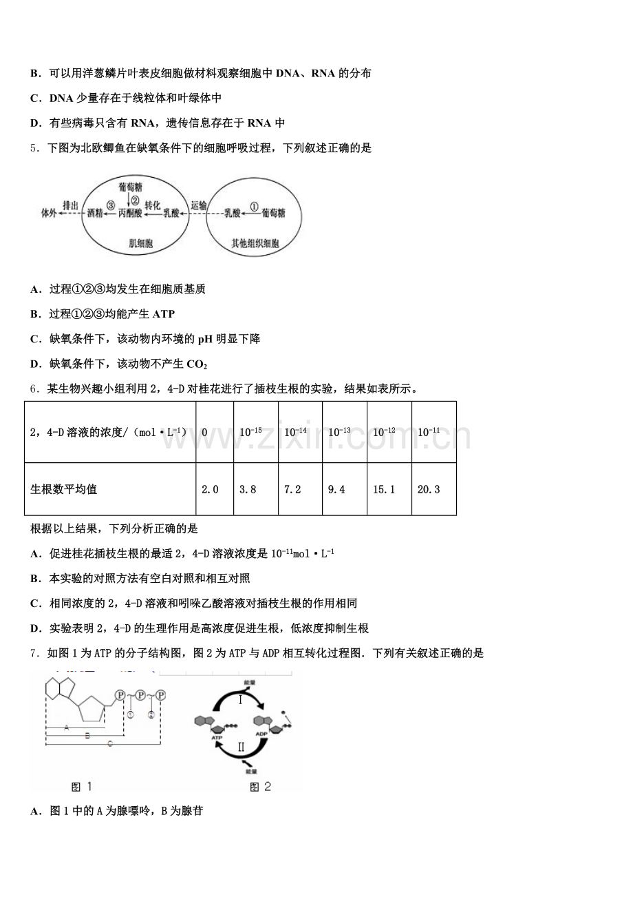2024-2025学年北京市丰台区市级名校生物高二第二学期期末调研试题含解析.doc_第2页