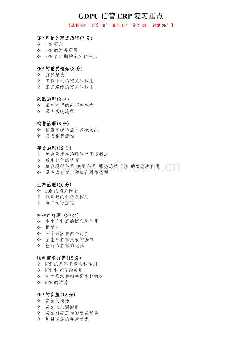 GDPU信管ERP复习重点.docx_第1页