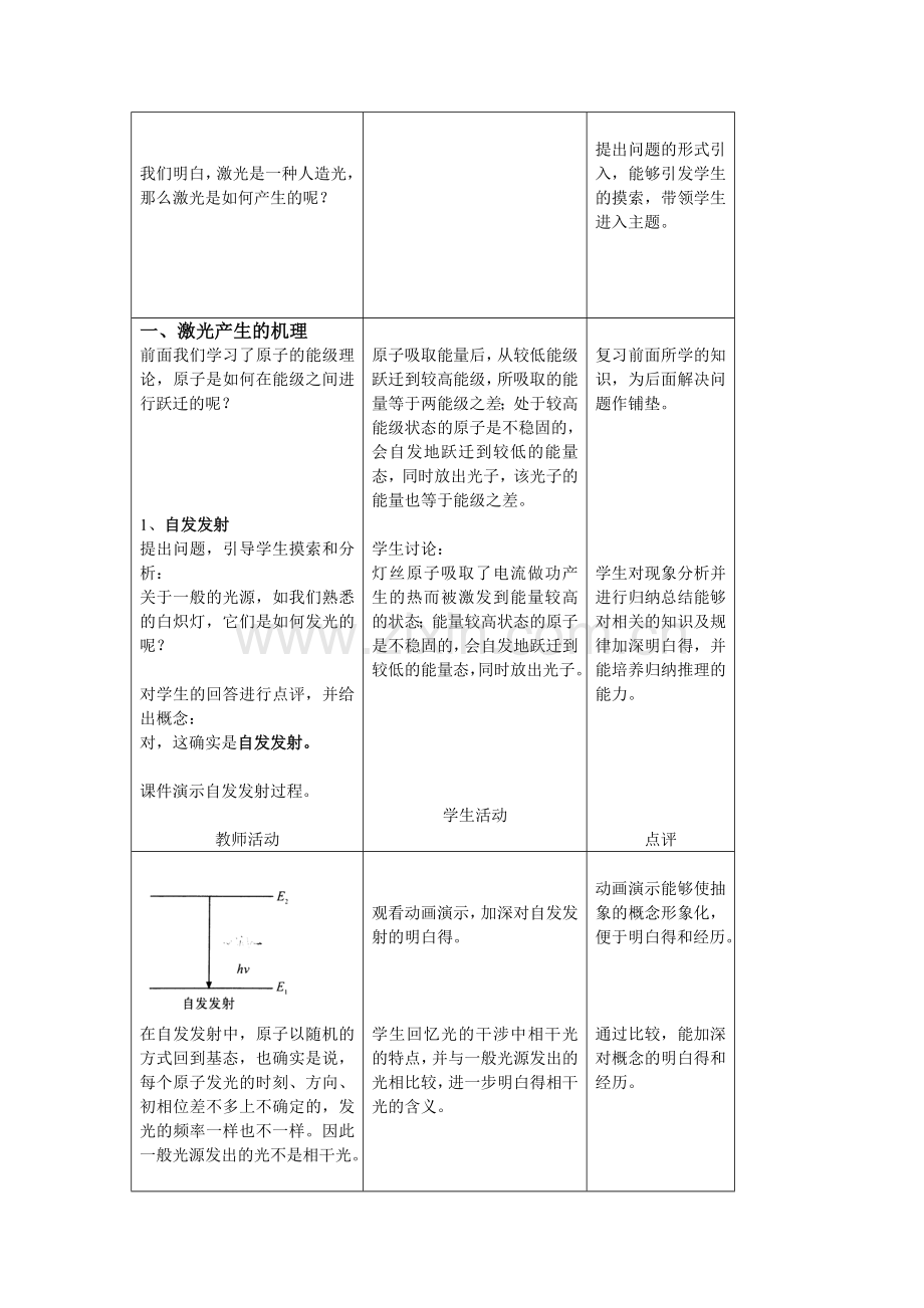 2021人教版选修《激光》word教案.doc_第2页