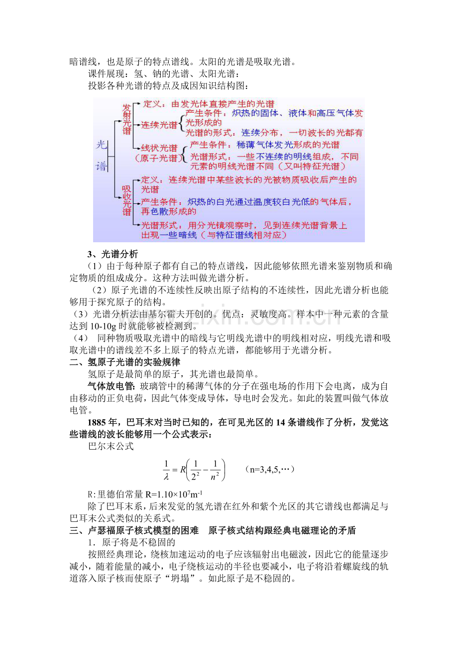 2021人教版选修《氢原子光谱》word教案.doc_第2页