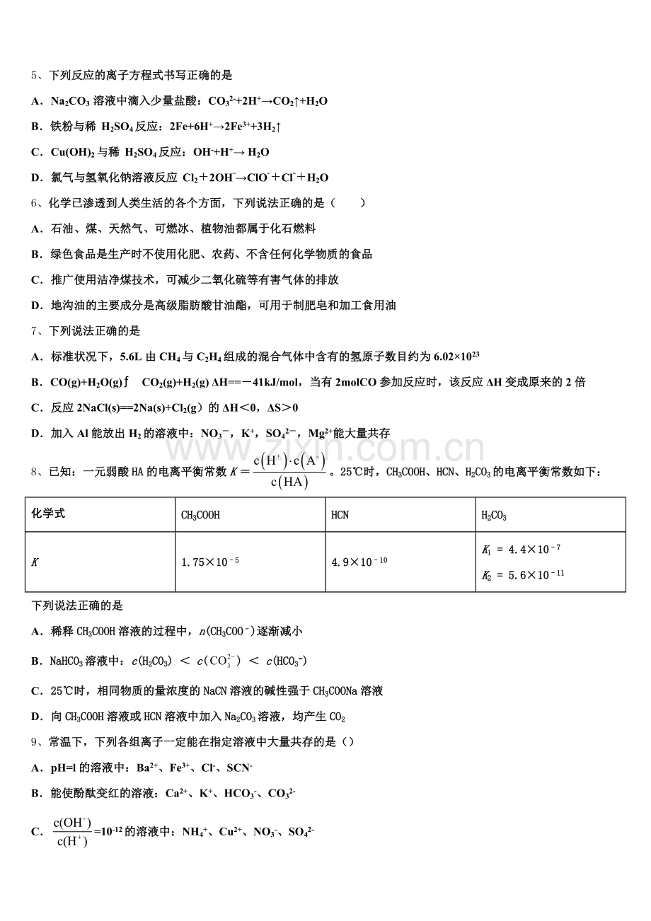 2025年广东省佛山市华南师范大学附中南海实验高级中学高三化学第一学期期末达标检测试题.doc_第2页