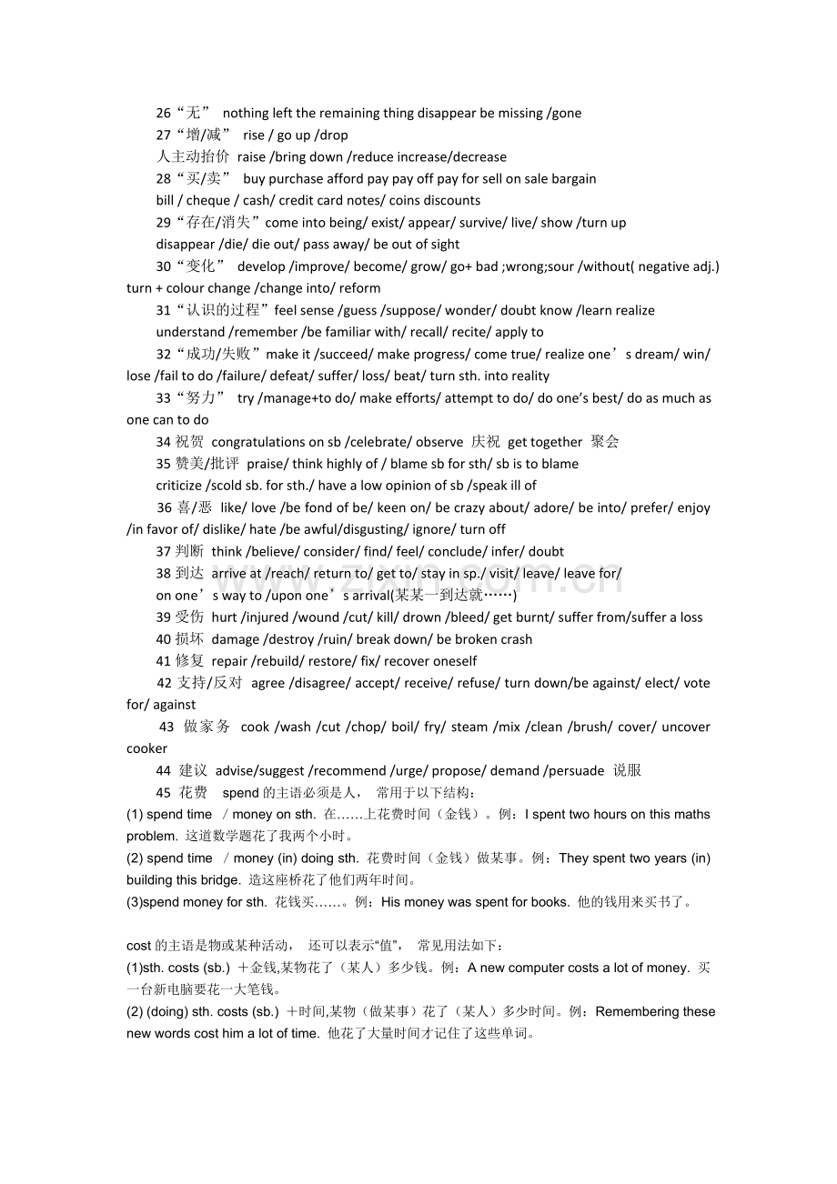 高考英语完形填空常见词汇.doc_第2页
