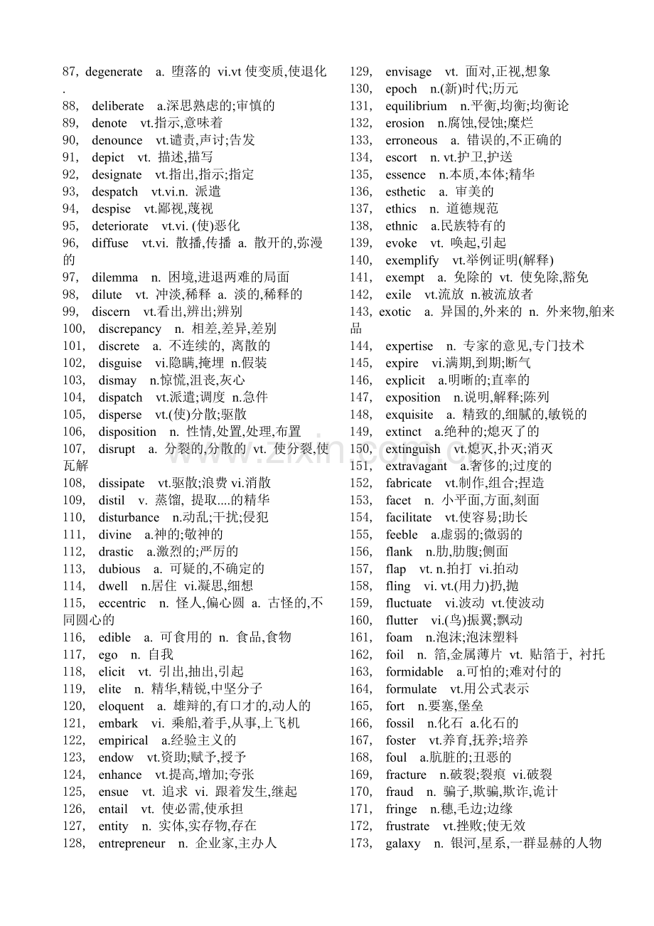 六级核心高频词汇表870个.doc_第2页
