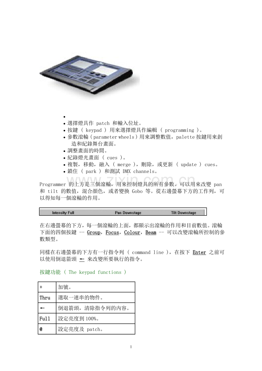 飞猪电脑灯控制台说明书.doc_第1页