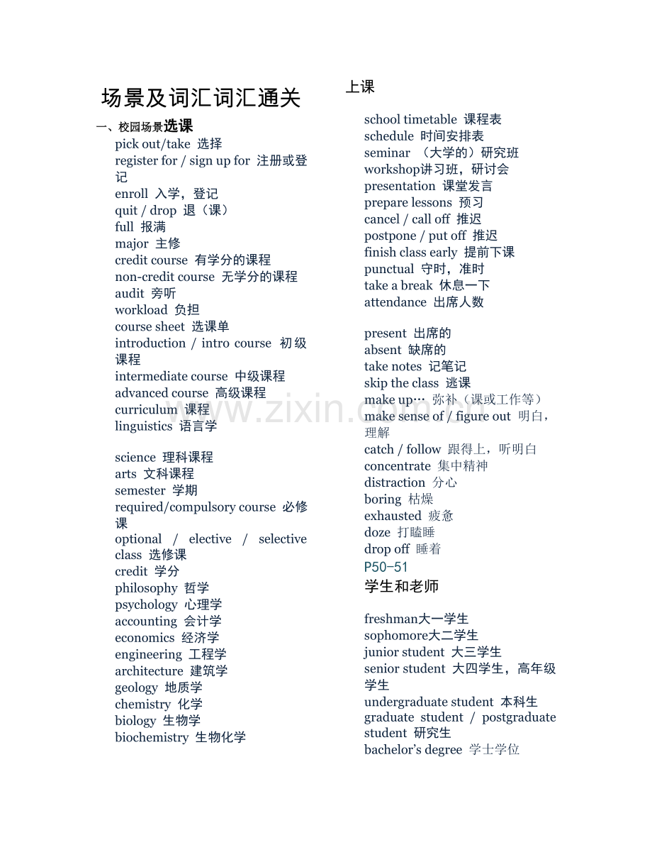 场景及词汇词汇通关.doc_第1页