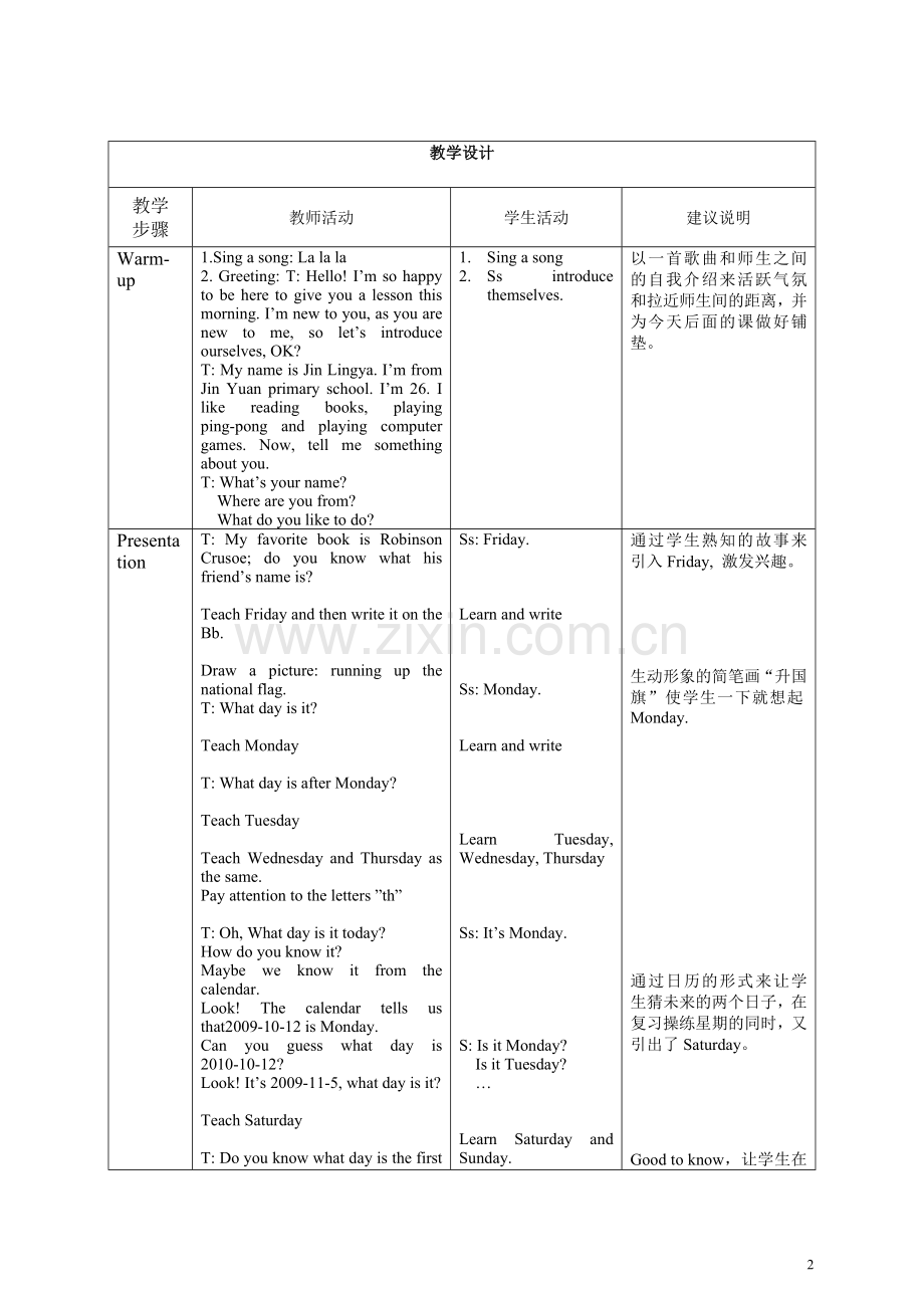 小学英语课堂教学展示设计参考表.doc_第2页