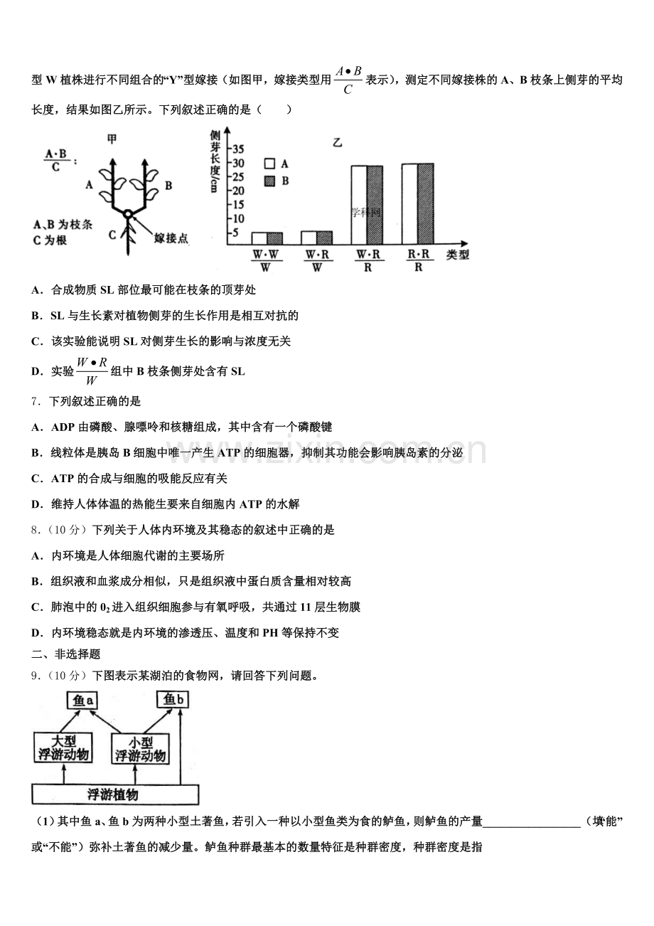 山东省莱州市一中2025年生物高三第一学期期末考试模拟试题.doc_第2页
