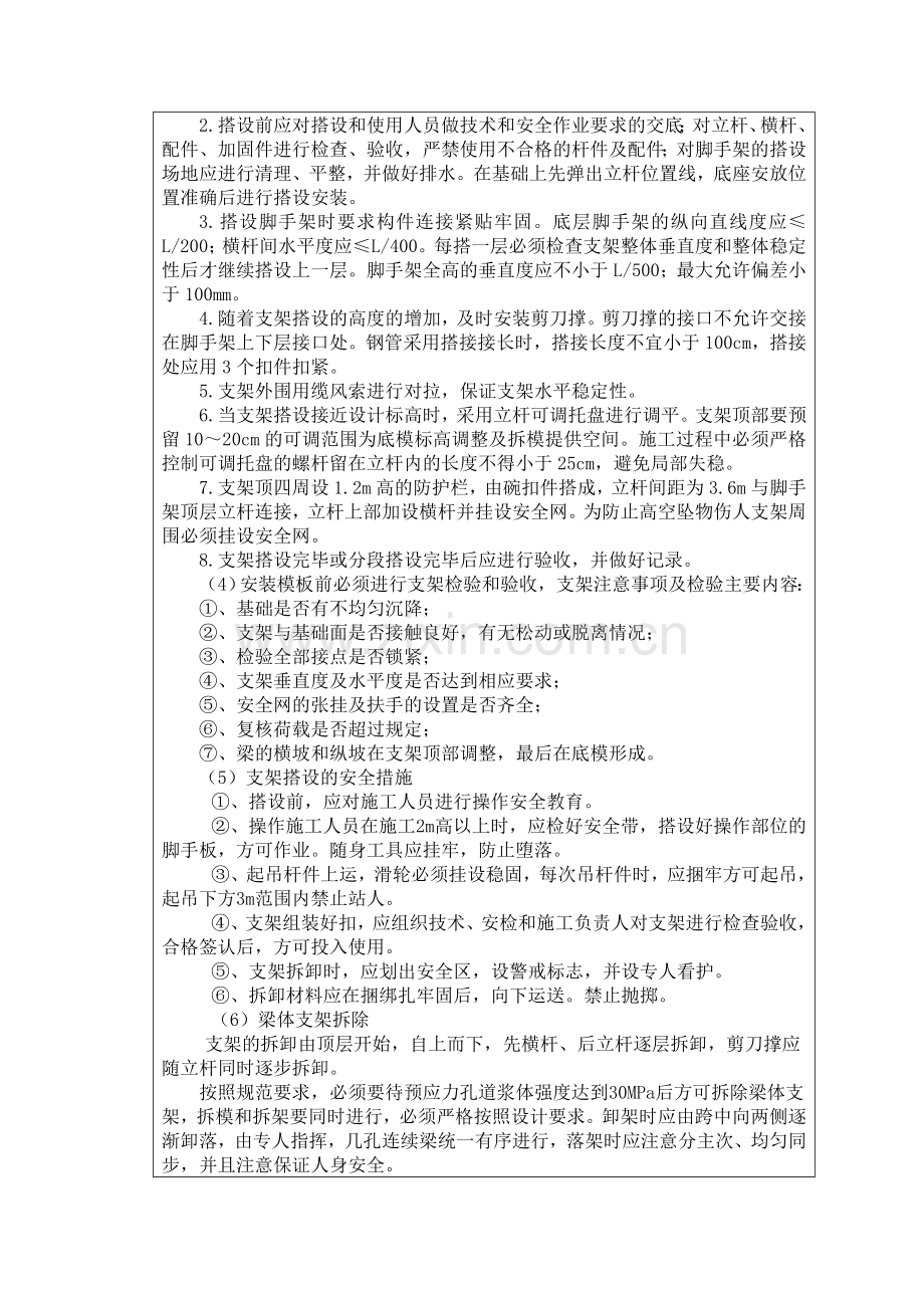 站台梁支架搭设技术交底.doc_第2页