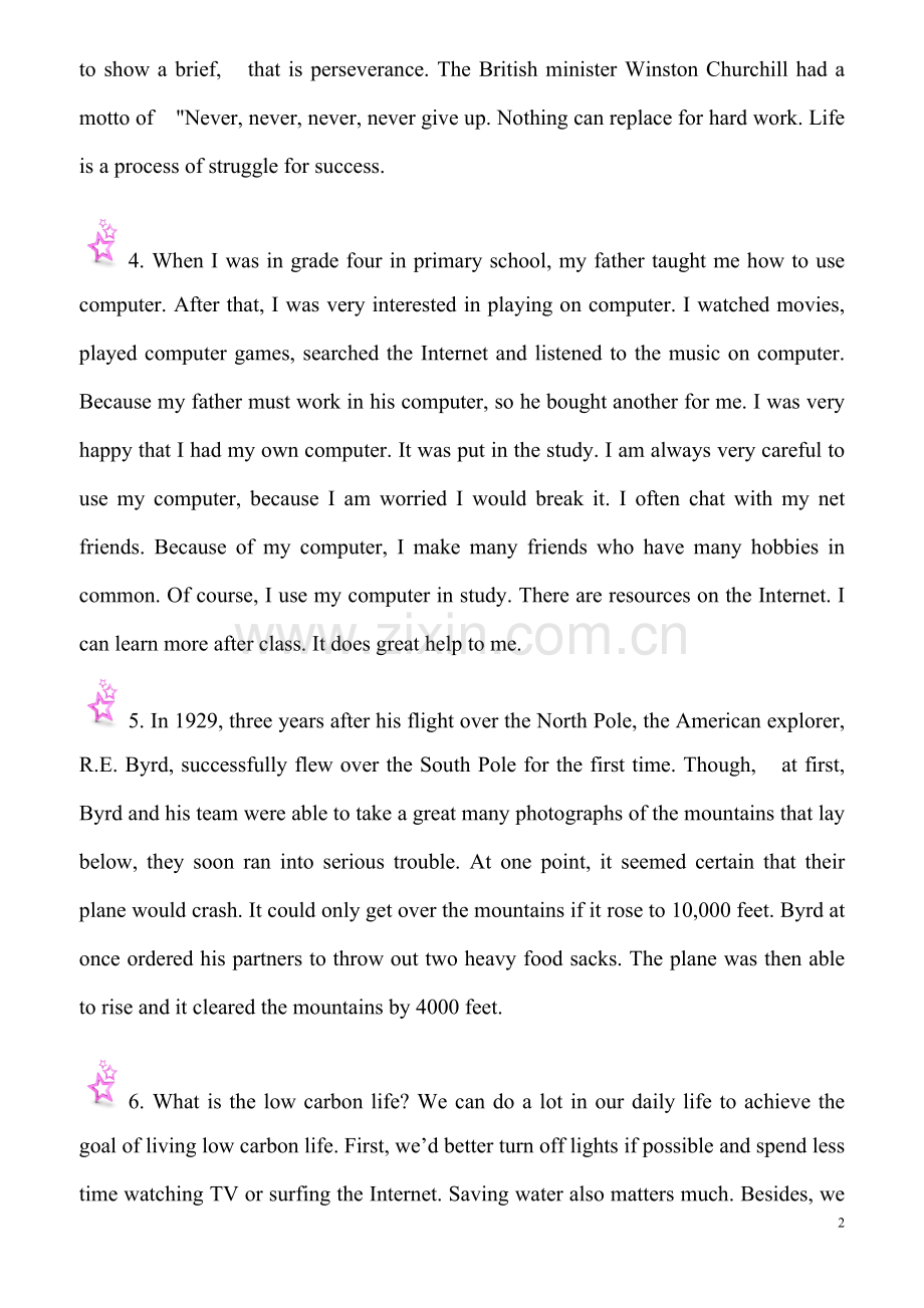 2015中央电视台希望之星英语风采大赛市预赛试题(初中组).doc_第2页