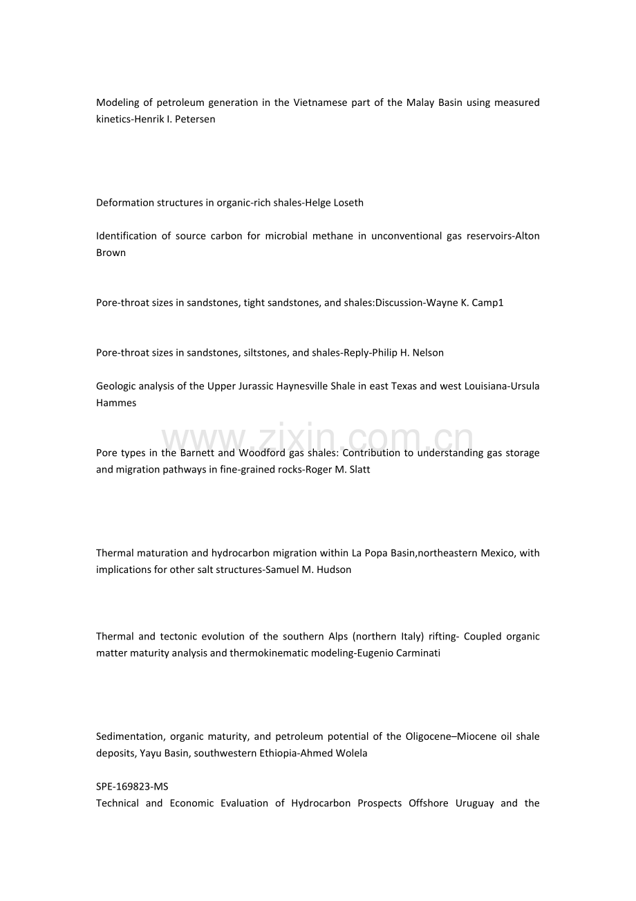 非常规油气资源评价参考文献索引.docx_第1页