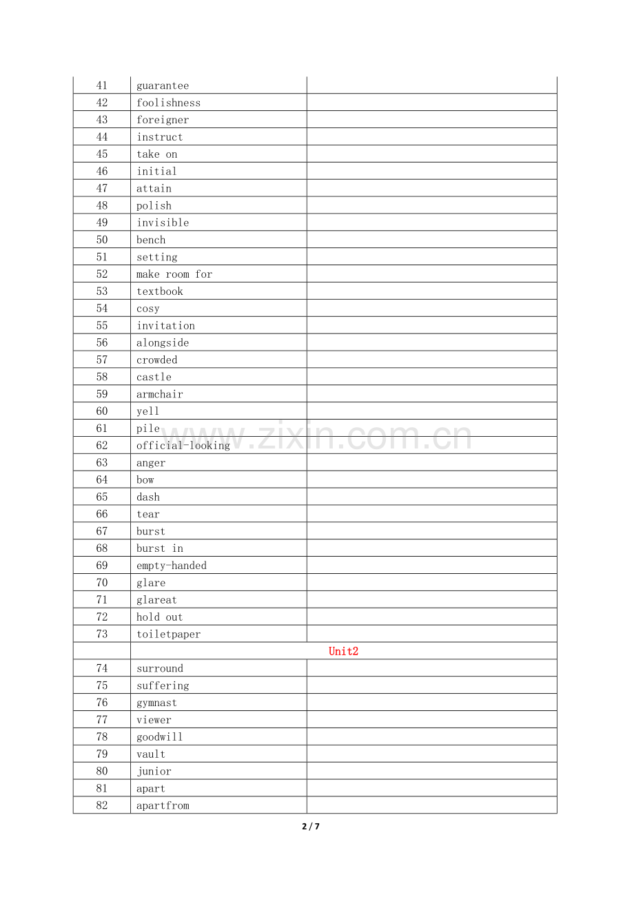 牛津高中英语模块六词汇表英文默写中文.docx_第2页