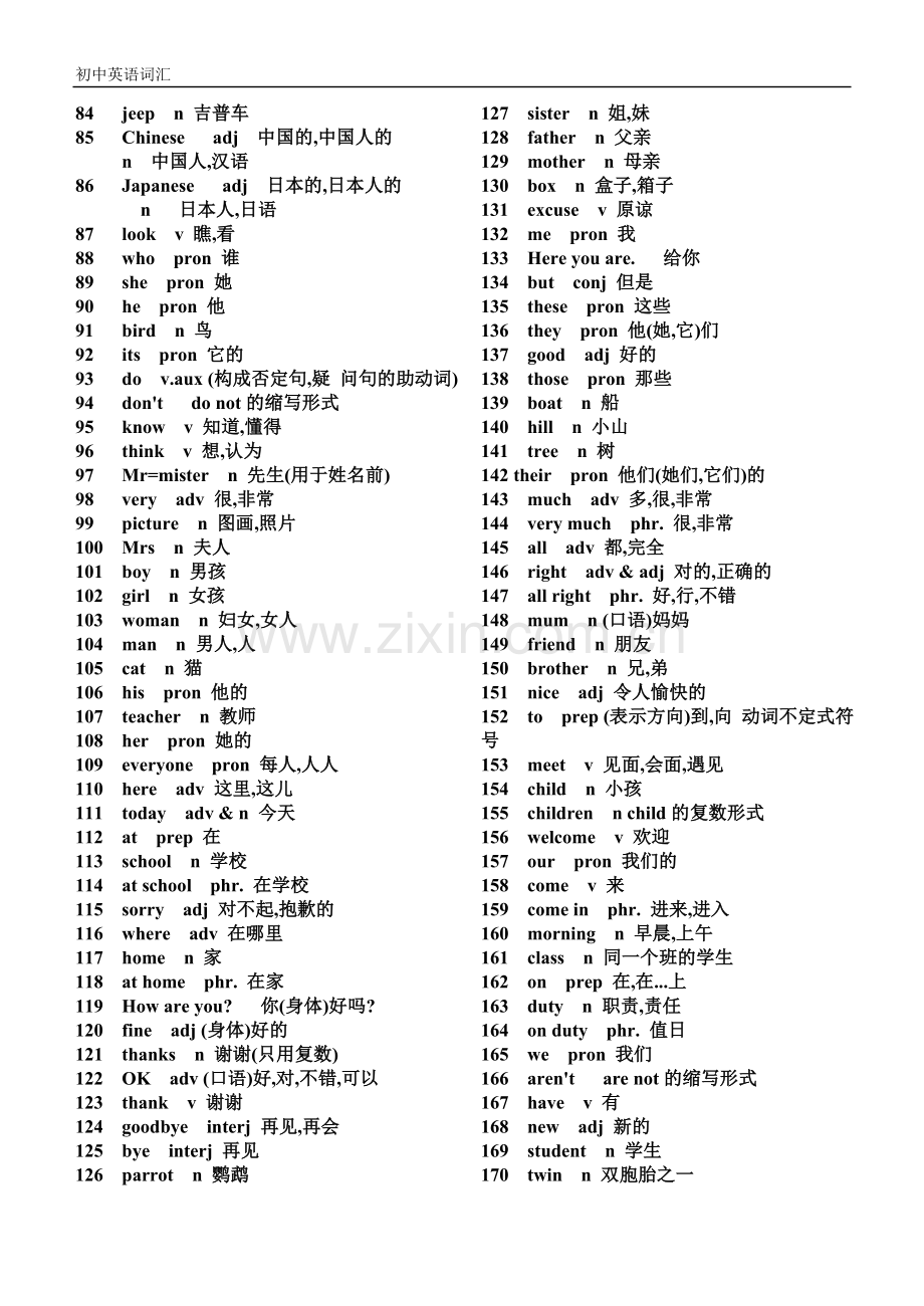 初中英语基础词汇.doc_第2页