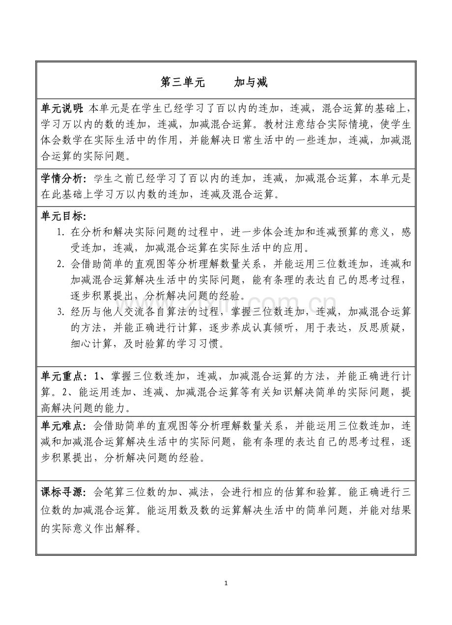 加与减教学设计.docx_第1页