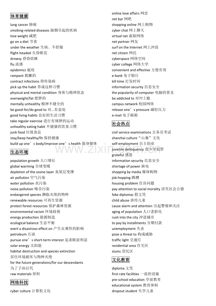 大学英语四级重点词汇-词讲解.docx_第1页