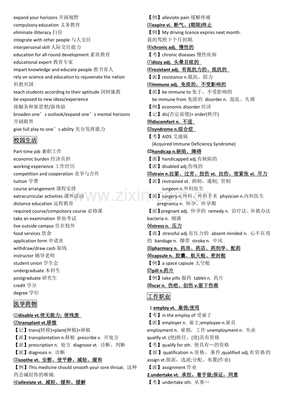 大学英语四级重点词汇-词讲解.docx_第2页
