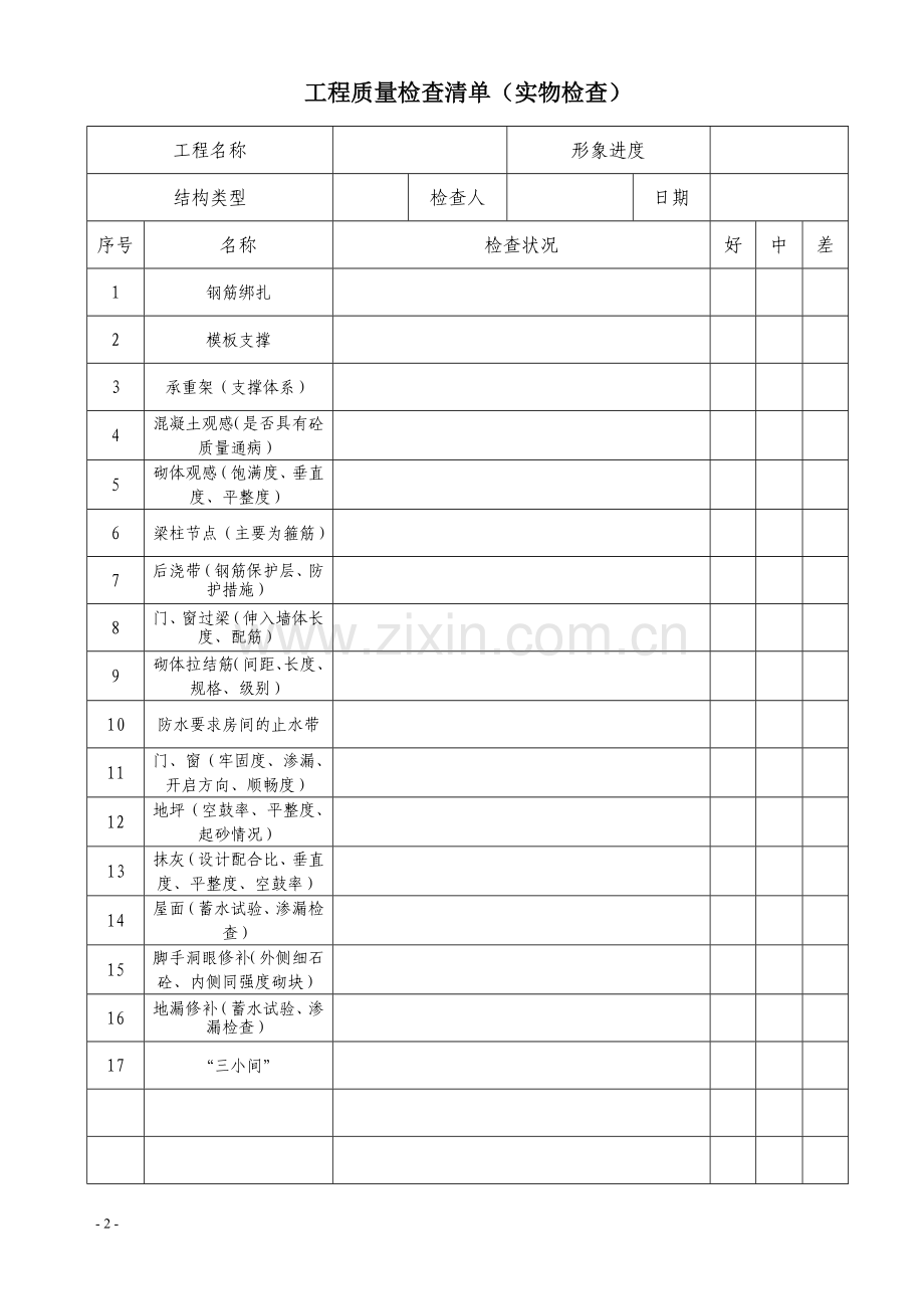 质量、安全检查表.doc_第2页