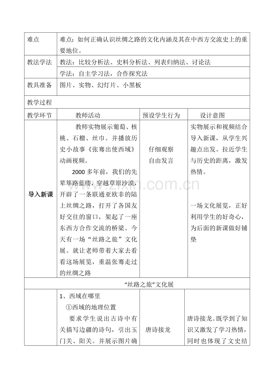 《沟通中外文明的“丝绸之路”》教学设计.docx_第2页