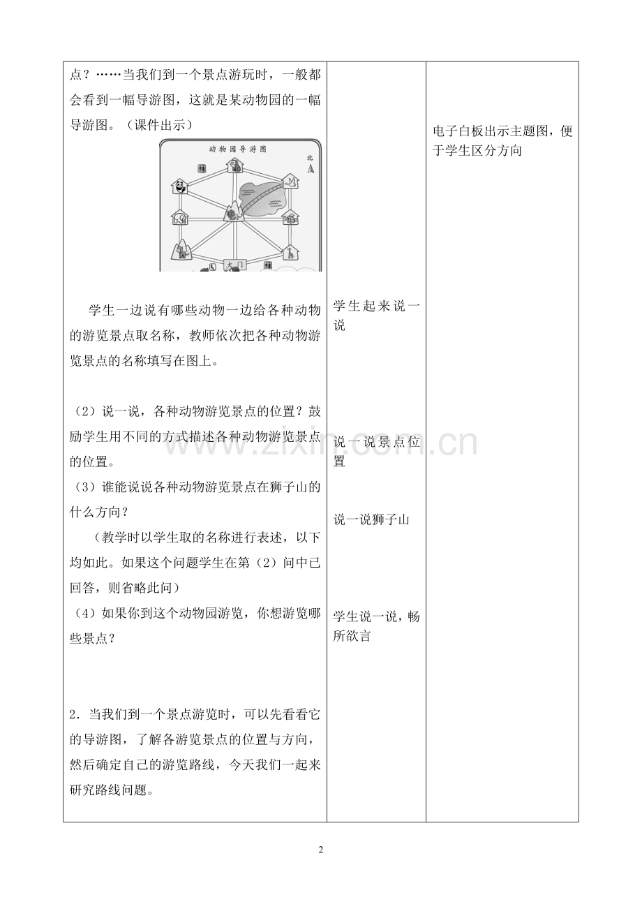 基于交互式电子白板的课堂教学设计(三下册认识简单的路线图).doc_第2页
