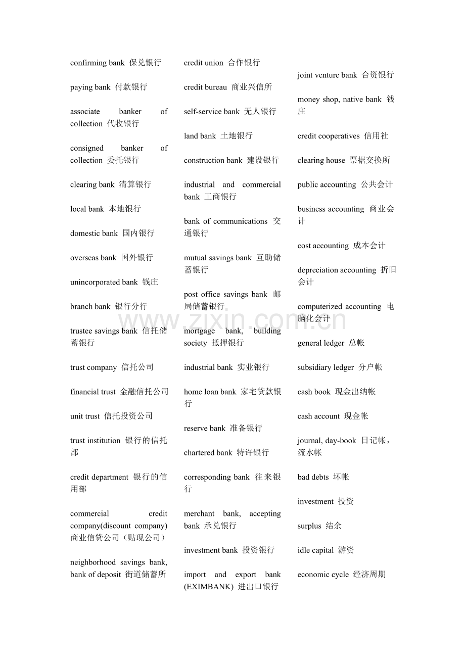 银行常见英语词汇和银行英语口语.doc_第2页