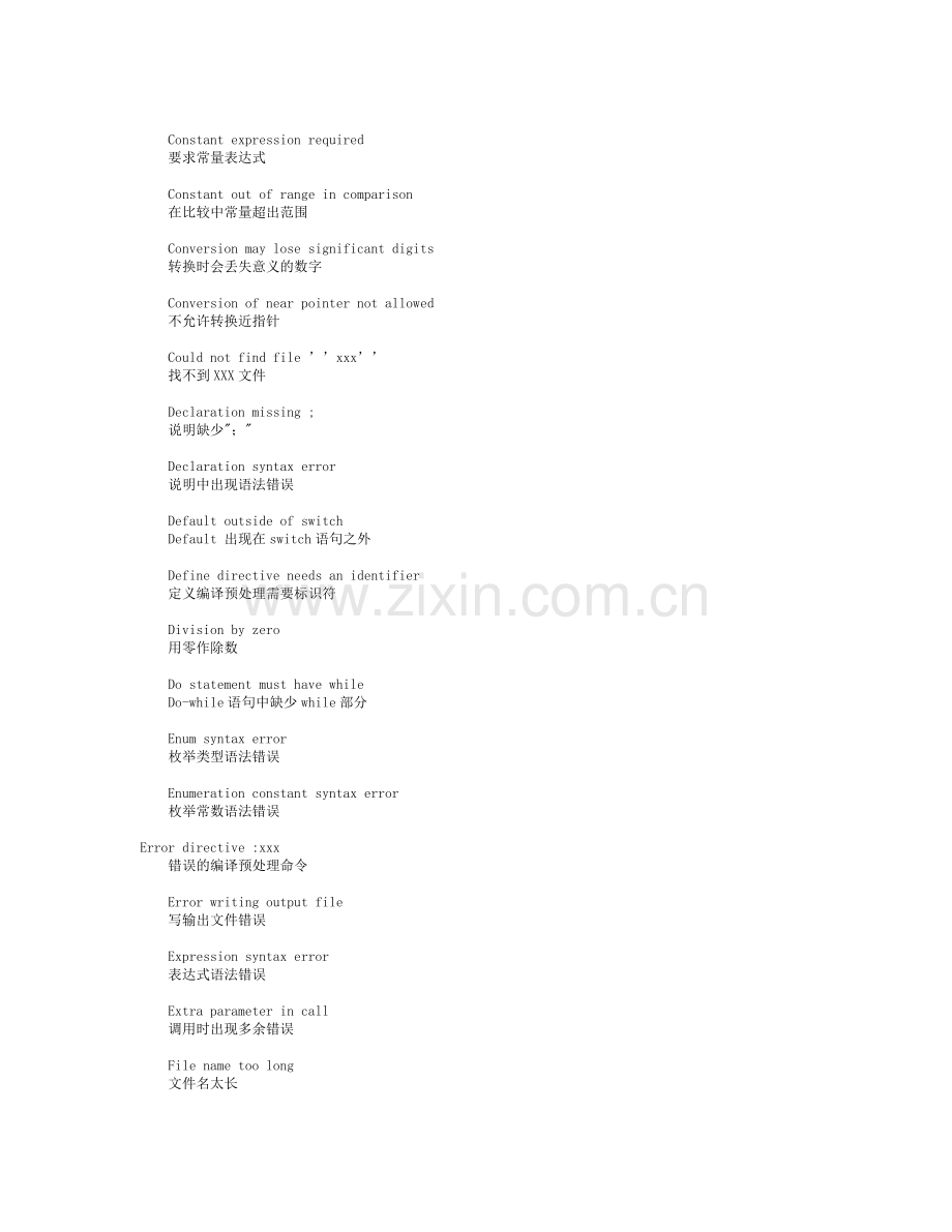 C语言出错信息中英文对照表.doc_第2页