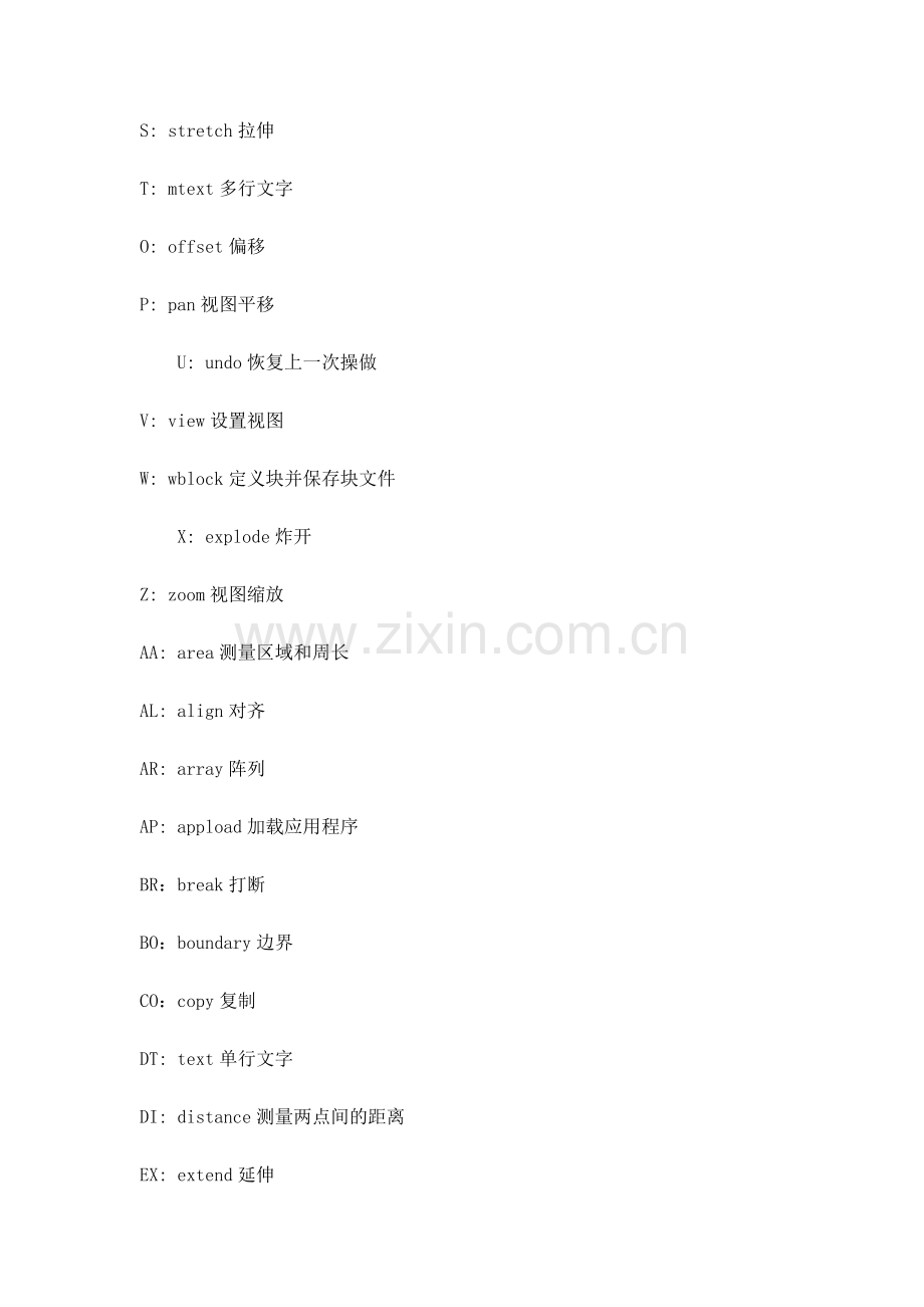 常用CAD快捷键及命令大全.doc_第2页