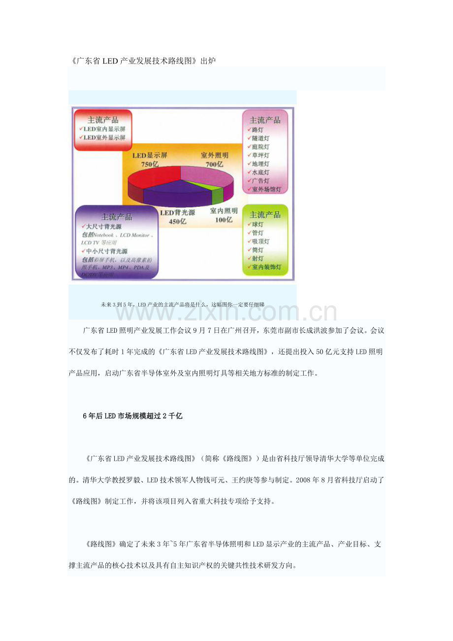 《广东省LED产业发展技术路线图》出炉.doc_第1页