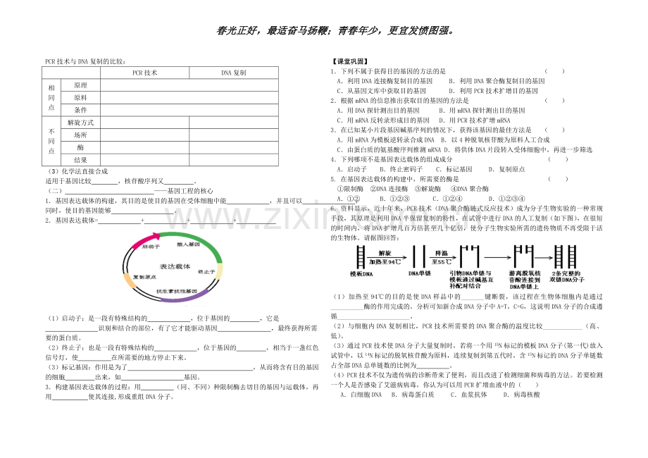 基因工程的基本操作程序导学案.doc_第2页