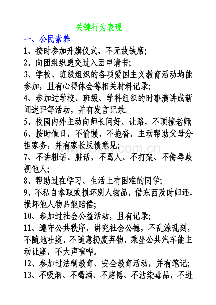 学生综合素质评价标准.doc_第1页
