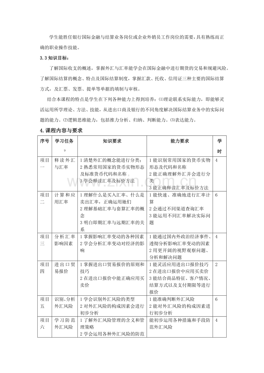 国际结算操作(B类)课程标准.docx_第2页