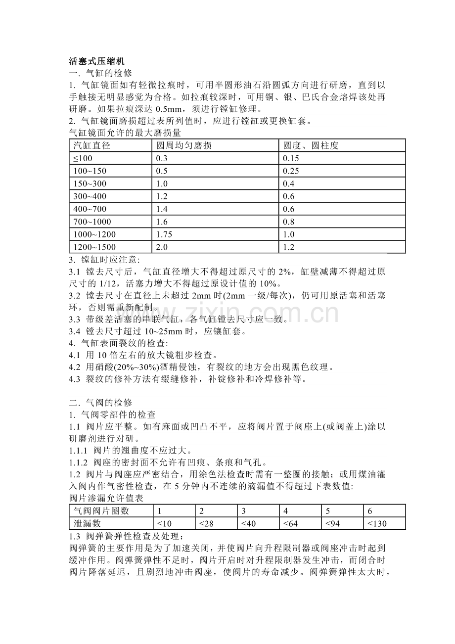活塞式压缩机维修措施.docx_第1页