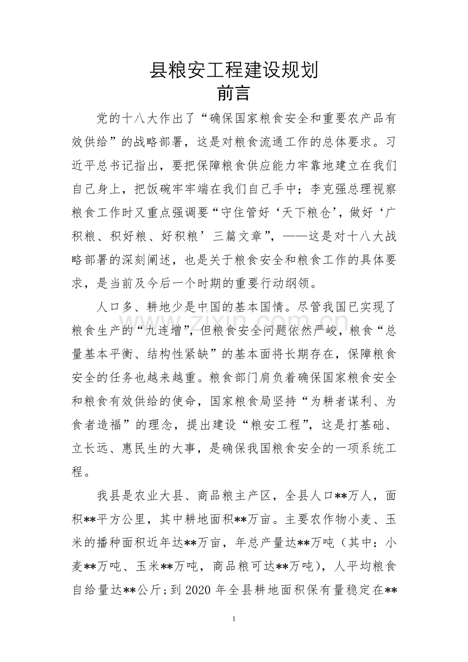 县粮安工程建设规划.doc_第1页