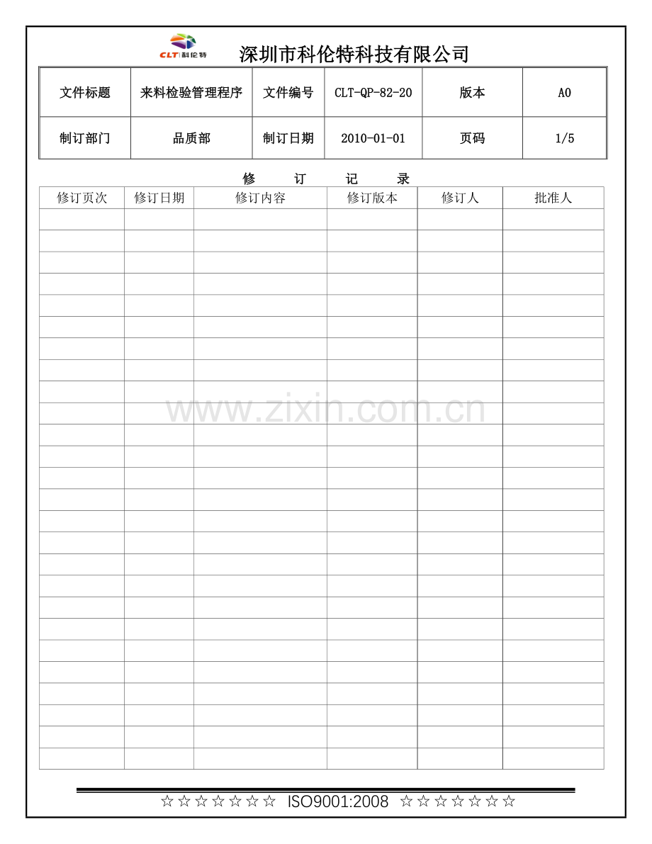 20来料检验管理程序.doc_第1页