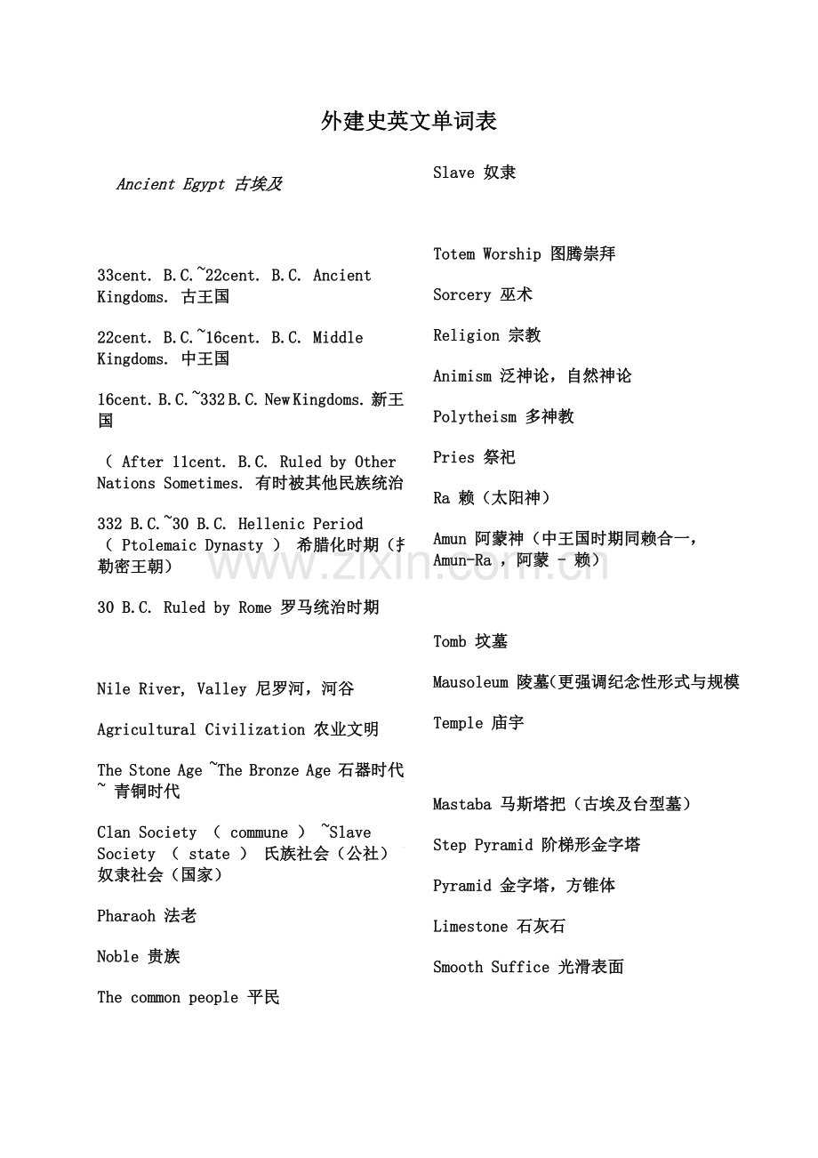 外国建筑史-英语词汇.doc_第1页