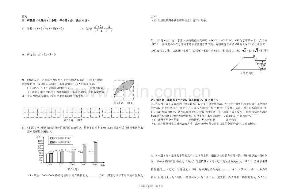 九年级数学模拟试卷2.doc_第2页