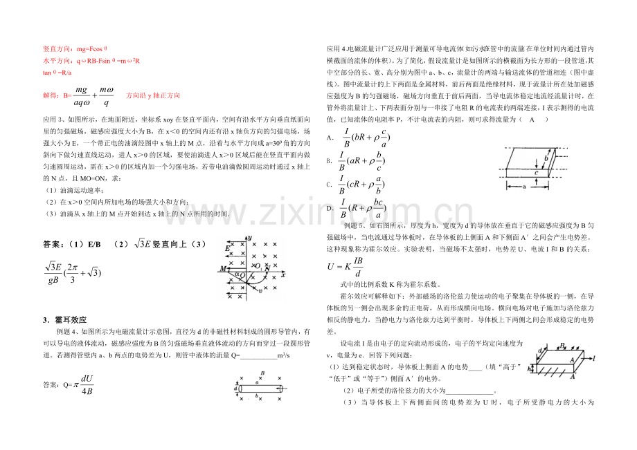 带电粒子在复合场中的运动专题.doc_第2页