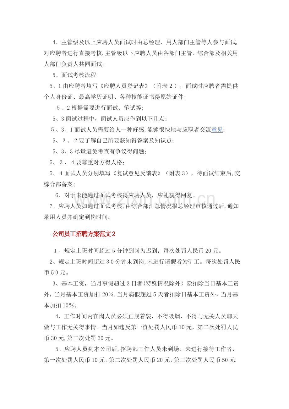 公司员工招聘方案.doc_第2页