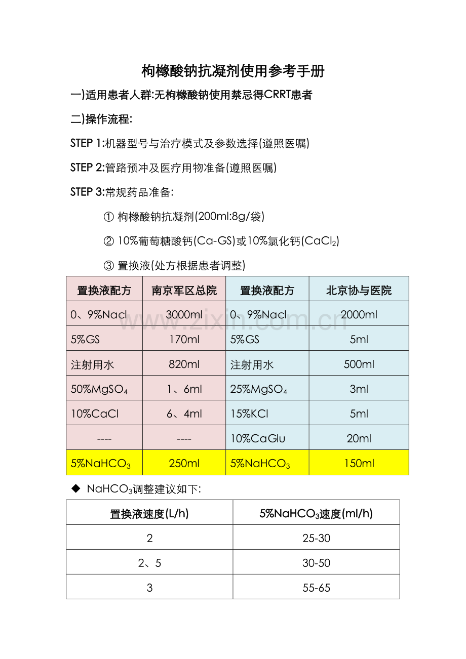 枸橼酸钠抗凝剂使用参考手册.doc_第1页