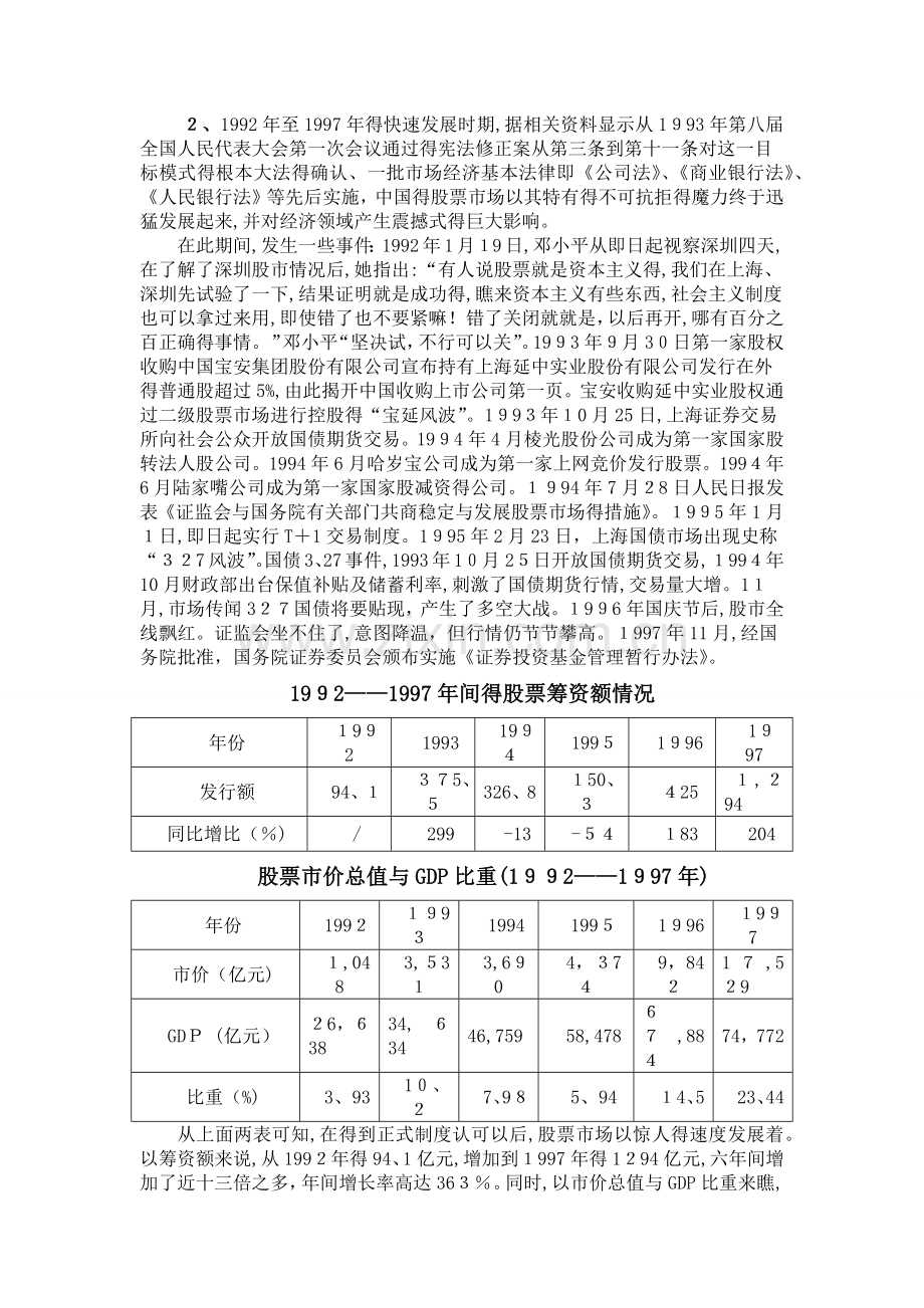 中国股票市场的发展历程分析.doc_第2页