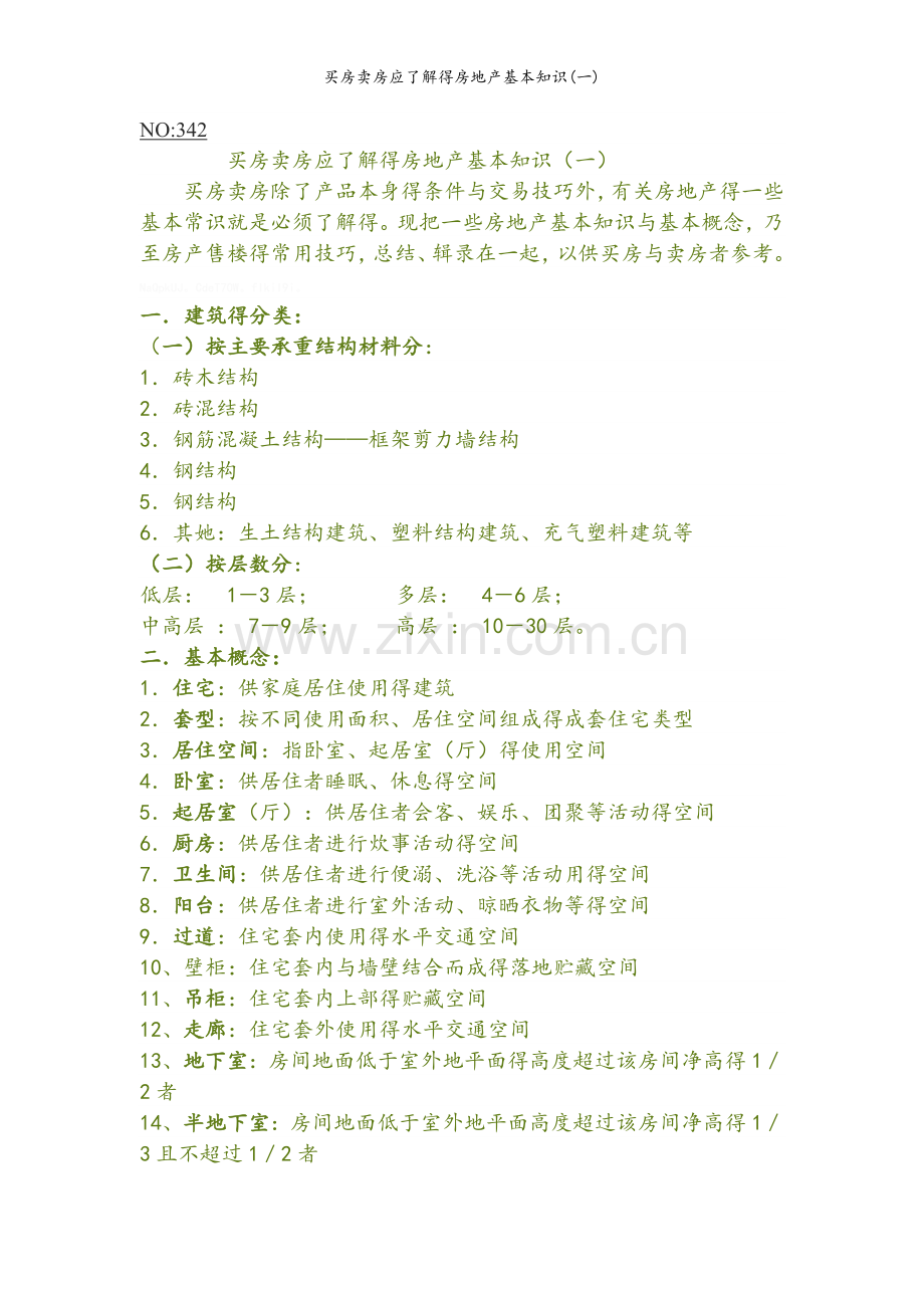 买房卖房应了解的房地产基本知识(一).doc_第1页