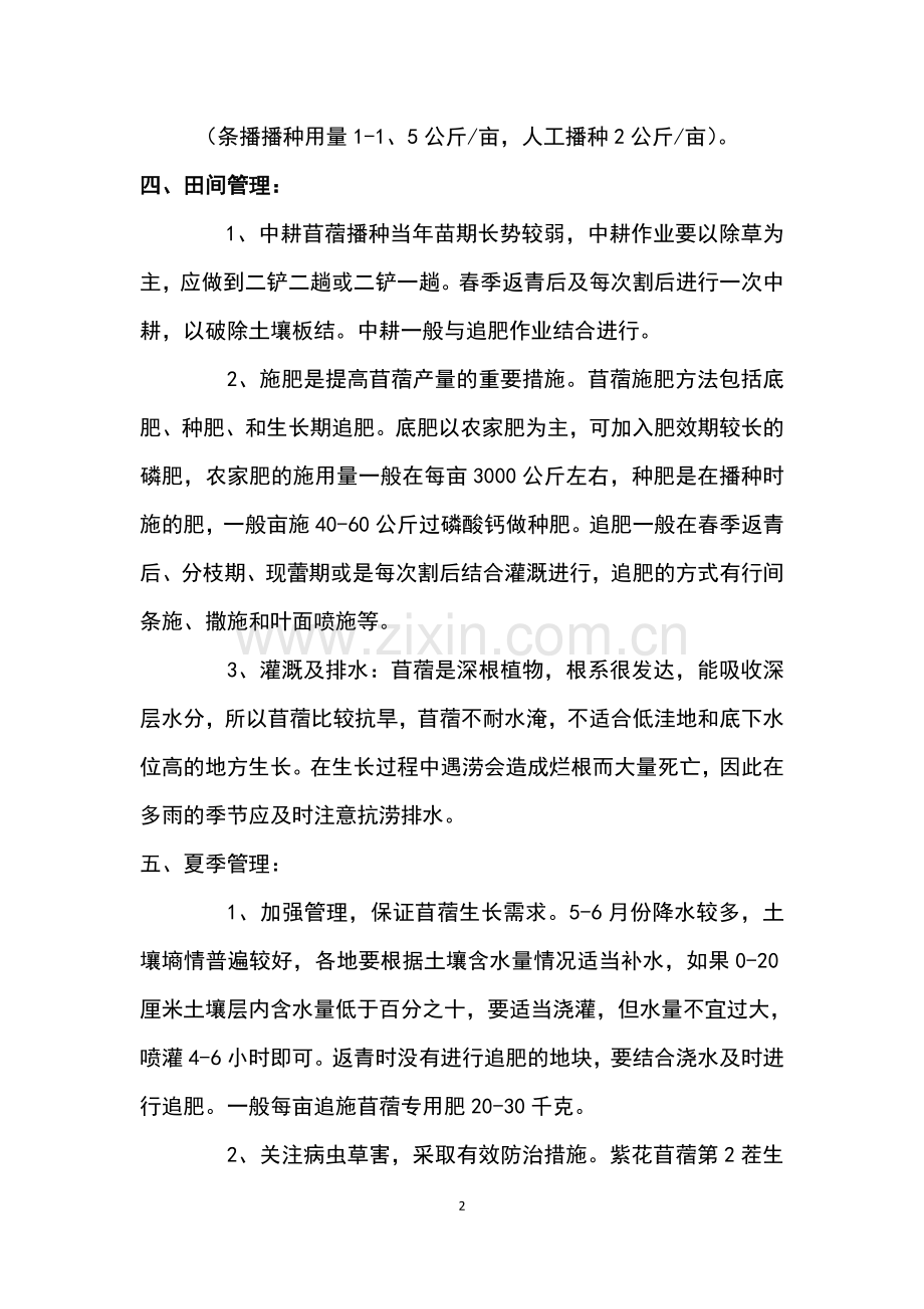 紫花苜蓿播种栽植方法及标准.doc_第2页